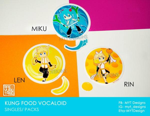 Vocaloid Martial Arts Food (Kung Food) Weatherproof Vinyl Stickers picture
