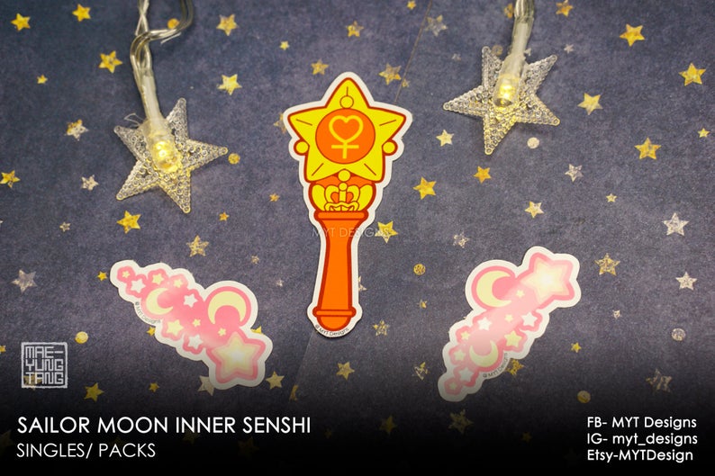 Inner Senshi wand Diecut Weatherproof Vinyl Stickers| picture