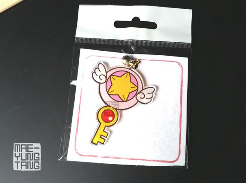 Keychain- Phoenix Wright- Kingdom Hearts- 2 in clear acrylic charms picture