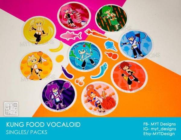 Vocaloid Martial Arts Food (Kung Food) Weatherproof Vinyl Stickers picture