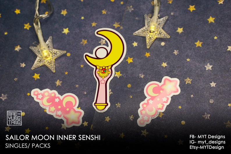 Inner Senshi wand Diecut Weatherproof Vinyl Stickers| picture