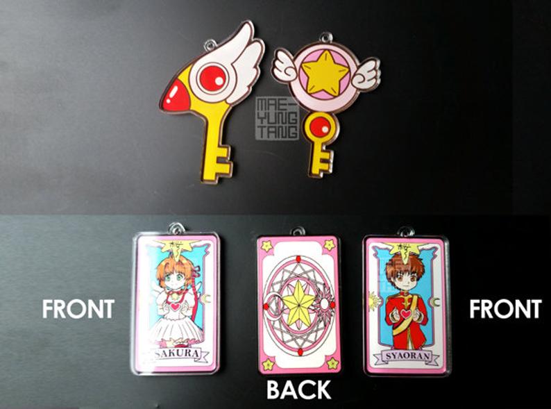 Keychain- Cardcaptor Sakura l 2 in. Clear Acrylic Charm