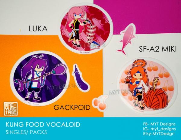 Vocaloid Martial Arts Food (Kung Food) Weatherproof Vinyl Stickers picture