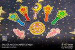 Inner Senshi wand Diecut Weatherproof Vinyl Stickers|