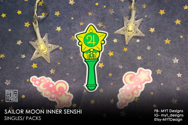 Inner Senshi wand Diecut Weatherproof Vinyl Stickers| picture