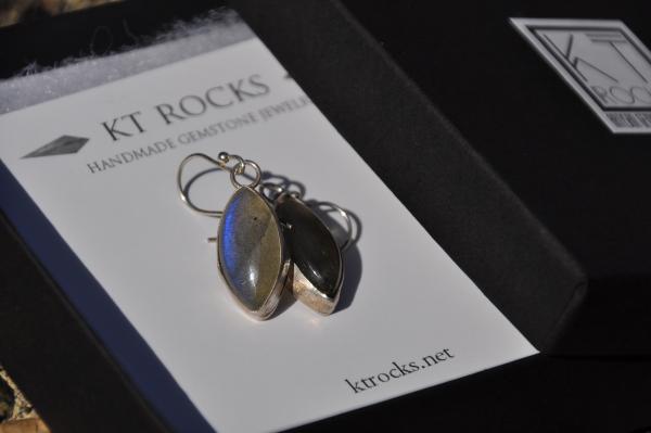 Labradorite Marquise Sterling Silver Earrings picture
