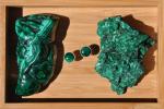 Malachite Sterling Silver Stud Earrings