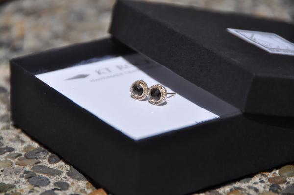 Smoky Quartz Sterling Silver Stud Earrings picture