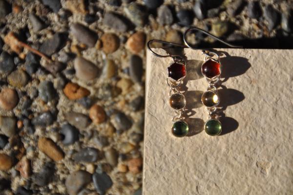 Garnet, Citrine, and Peridot Earrings picture