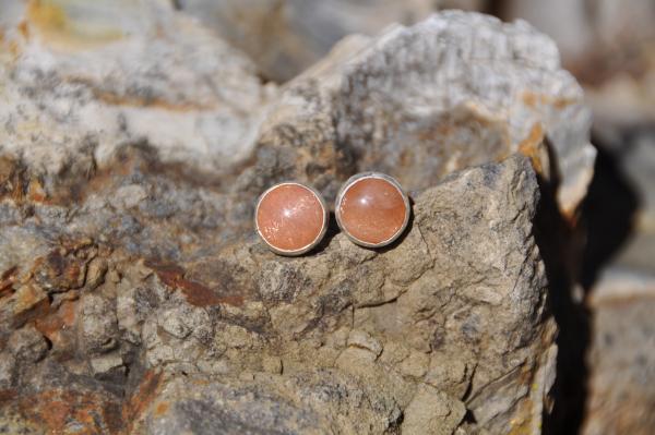 Sunstone Sterling Silver Stud Earrings picture