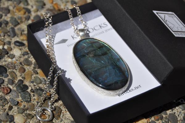 Labradorite Oval Sterling Silver Pendant picture