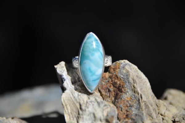 Larimar Marquise Sterling Silver Ring picture