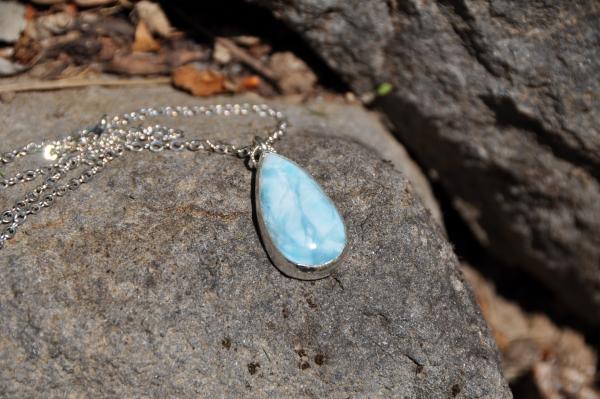 Larimar Teardrop Sterling Silver Pendant picture