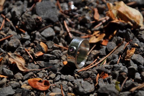 Amethyst Birthstone Sterling Silver Ring picture