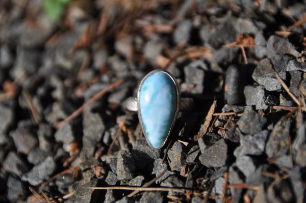 Larimar Teardrop Sterling Silver Ring picture