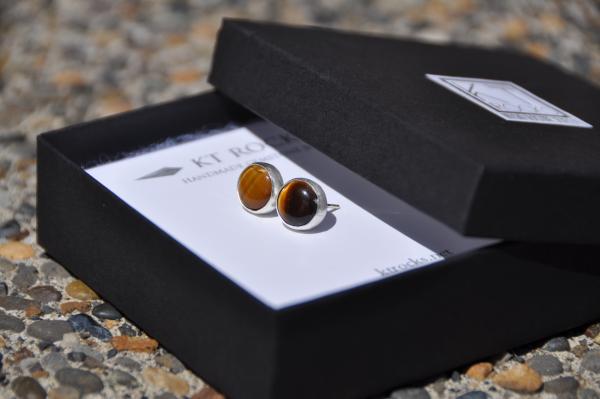 Tiger Eye Stud Earrings picture