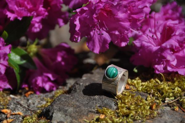 Malachite Sterling Silver Wrap Ring picture