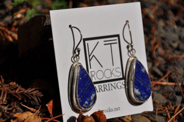 Lapis Teardrop Sterling Silver Earrings picture