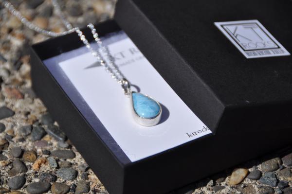 Larimar Teardrop Sterling Silver Pendant picture