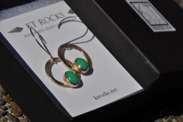 Chrysoprase Loop Earrings picture