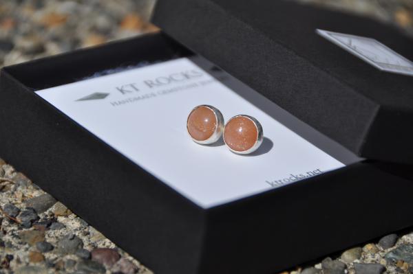 Sunstone Sterling Silver Stud Earrings picture