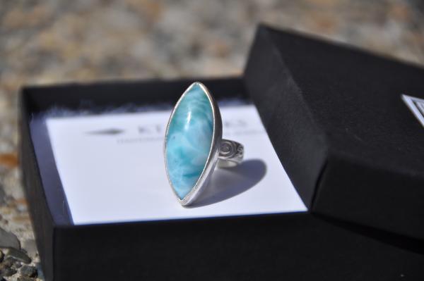 Larimar Marquise Sterling Silver Ring picture