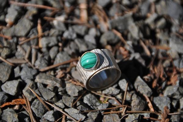 Malachite Sterling Silver Wrap Ring picture