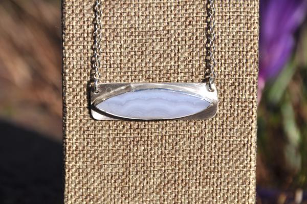 Chalcedony Marquise Sterling Silver Pendant picture