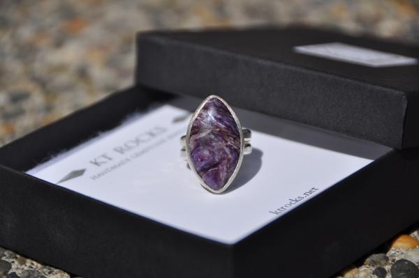 Charoite Marquise Sterling Silver Ring picture