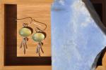 Apple Chalcedony Oval Earrings