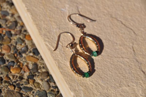 Emerald and Fine Silver Earrings picture