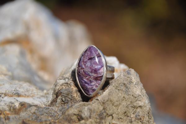 Charoite Marquise Sterling Silver Ring picture