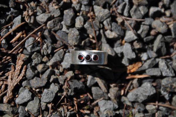 Garnet Octopus Sterling Silver Ring picture