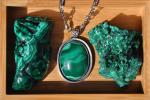 Malachite Oval Sterling Silver Pendant Necklace