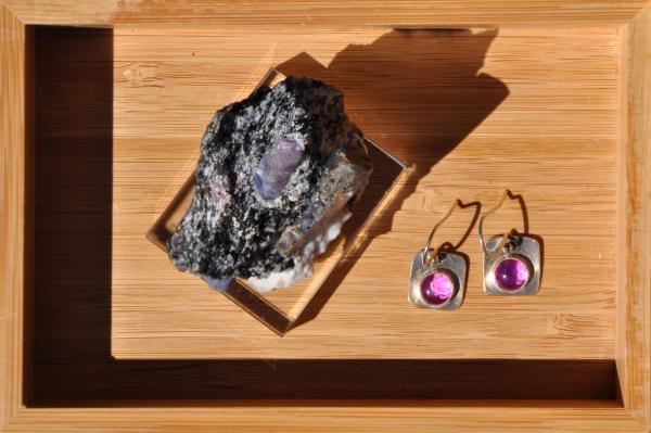 Pink Sapphire Sterling Silver Earrings