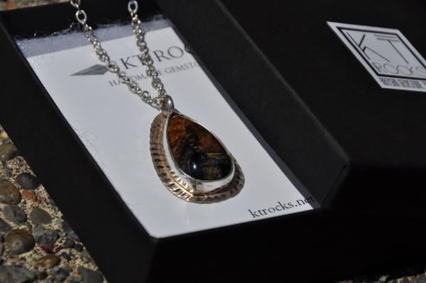 Pietersite Teardrop Pendant Necklace picture