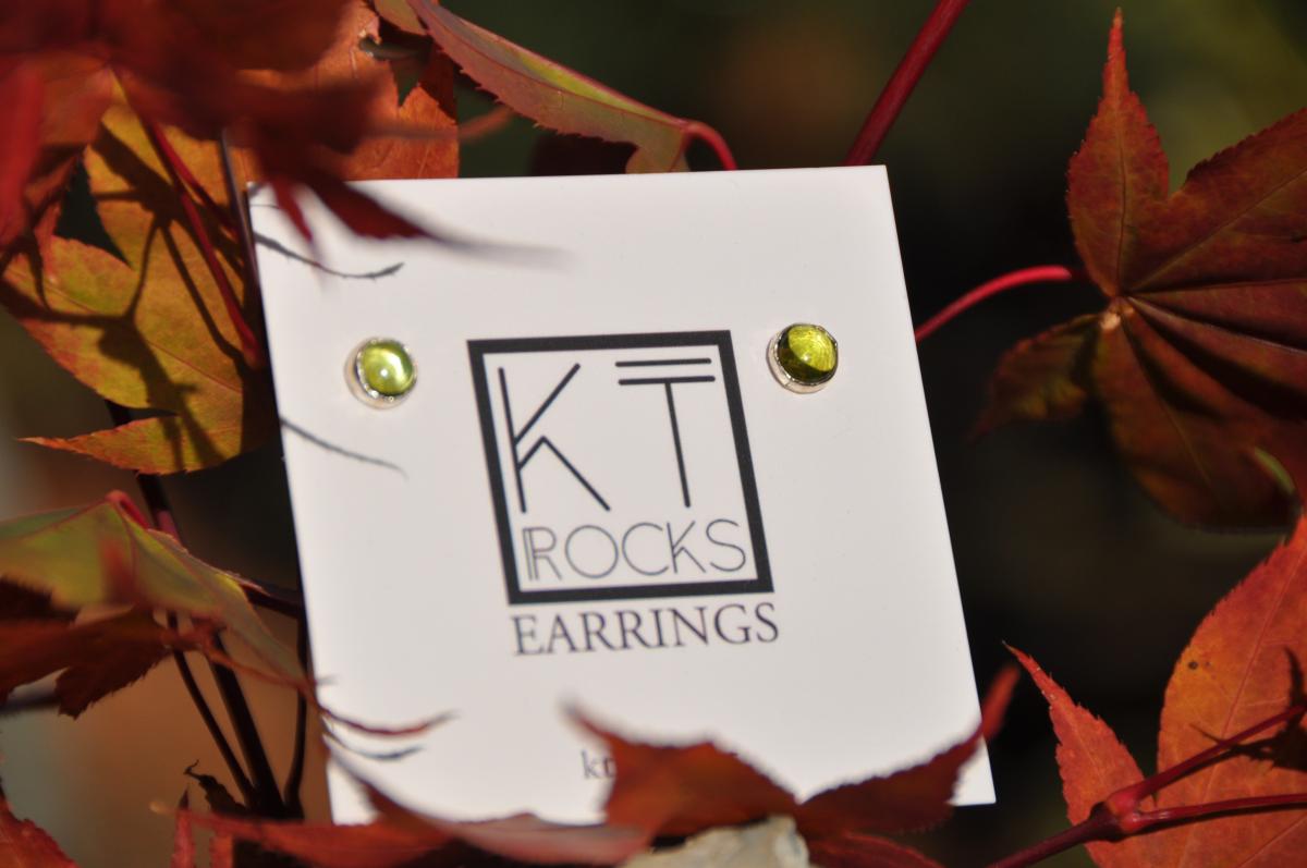 Peridot Sterling Silver Stud Earrings picture
