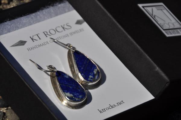 Lapis Teardrop Sterling Silver Earrings picture