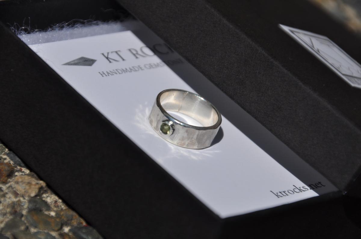 Peridot Birthstone Sterling Silver Octopus Ring picture