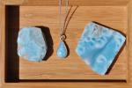 Larimar Teardrop Sterling Silver Pendant