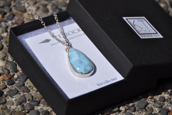 Larimar Teardrop Sterling Silver Pendant picture