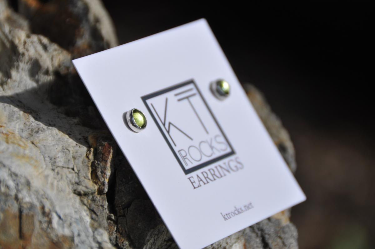 Peridot Sterling Silver Stud Earrings picture