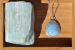 Aquamarine Sterling Silver Pendant