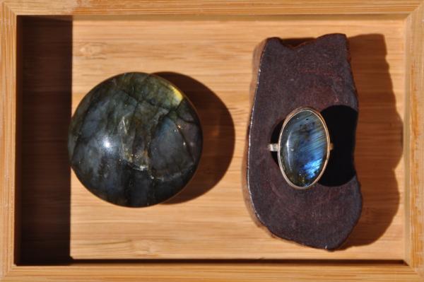 Oval Labradorite Sterling Silver Ring