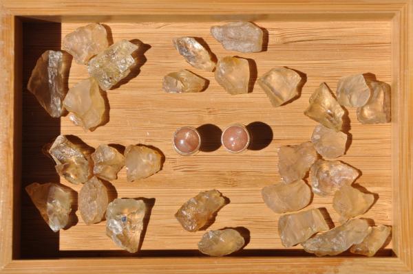 Sunstone Sterling Silver Stud Earrings