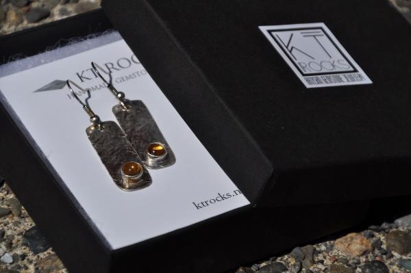 Citrine Sterling Silver Dangle Earrings picture