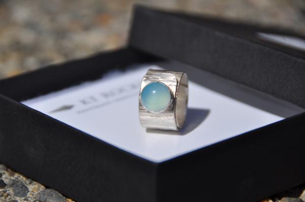 Chalcedony Sterling Silver Wrap Ring picture