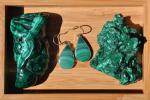 Malachite Teardrop Sterling Silver Earrings