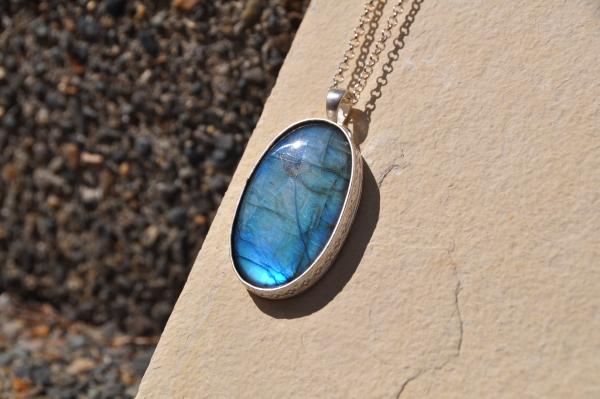 Labradorite Oval Sterling Silver Pendant picture