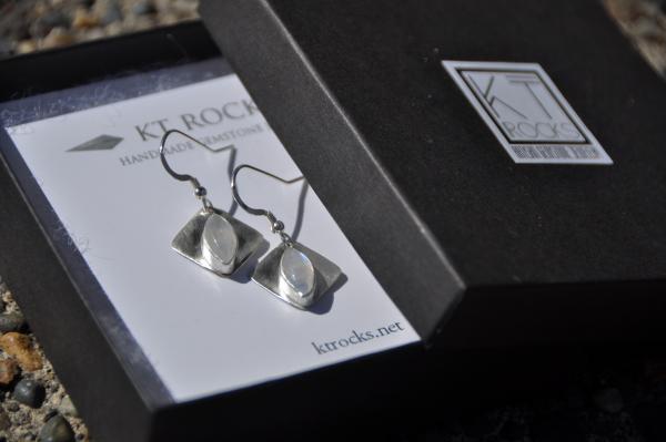 Moonstone Marquise Sterling Silver Earrings picture